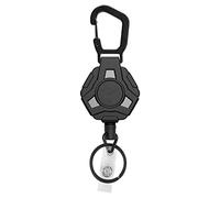 Fulenyi Retractable Keychain Lanyard Heavy Duty | Polygonal Key Chain Straps - Heavy Duty Carabiner Badge Holder, ID Badge Reel For Hiking Zyt-uk