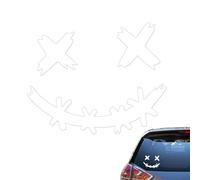 Fulenyi Smile Helmets Decal | Decorative Waterproof Smile Face Decals for Cars,Funny Smile Car and Sticks, Helmets Stickers for Cars Electric Bicycles Motorbike Helmets