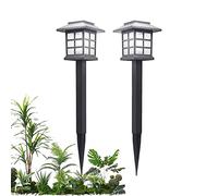Fulenyi Solar Pathway Lights, Chinese Traditional Lantern Solar Garden Stake Lights | Artificial Lights Outdoor Garden Decorative Stakes Decoration for Garden Yard