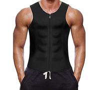 Fulenyi Sporty Compression Vest for Men, Comfortable Outdoor Body Training Vest with Zips, Indoor Outdoor Waist Trainer, Fitness Tank Top for Gym, Yoga Room