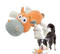 Fulenyi Squeaky Dog Plush Toys, Tough Dog Chew Toys | Squeaky Cow Dog Toy | Bite Resistant Dog Toys for Dogs