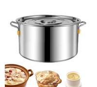 Fulenyi Stock Pot - Stainless Steel Large Capacity Stockpot | Cooking Pot, Steamer Cookware, Stew Pot, Canning Pot, Sauce Pot for Oil, Soup, Brine, Noodle, Rice