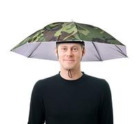 Fulenyi Umbrella Hat Head Cap Anti-UV Novelty Adult Child Hat Festival Hat Portable Waterproof Hands Umbrella Hat for Fishing Hiking Beach Hiking Hiking, Camouflage, 1