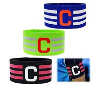 Fuletooye 3 Pcs Captains Armband, Captains Armband Football Nylon Adjustable Multicoloured Captain Armband Captains Armband Elastic Sports Arm Bands For Teenagers Adult All Sports Events Clubs Teams