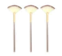 Fuletooye 3 Pcs Face Mask Brush Ultra Slim Soft Facial Brush, Fan Brushes for Facials, Professional Blending Makeup Brush with Comfortable Wood Handle for Mask Mud Cream Makeup Esthetician