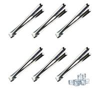 Fuletooye 6 Pcs Stainless Steel Ice Tongs, 6 inch Sugar Tongs, Mini Kitchen Tongs for Restaurants, Pubs, Party Kitchen