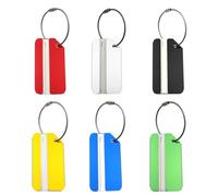 Fuletooye 6Pcs Metal Luggage Tags for Travel Luggage Bag, Waterproof, Anti-Rust, Stainless Steel Loops & Name ID Card (6 Color)