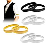 Fuletooye 8 Pcs Shirt Sleeve Holders, Adjustable Anti-Slip Shirt Sleeve Holders Metal Stretchy Garter Elastic Armbands Clothing Keepers, Keeps Cuffs from Sliding 3 Colors