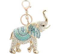 Fuletooye Lucky Elephant Keyrings, Rhinestone Cute Elephants Keychains,harm Pendant Purse Key Ring for Woman Girls Lady