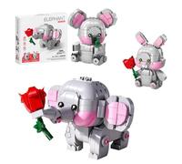 Fuleying 3 IN 1 Elephant Building Blocks Set, Create An Elephant Koala Rabbit Building Toy, Creator Transformable Animal Model for Desktop Display, Birthday Gift for Animal Lover, Adult(552 PCS)