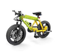 Fuleying Bicycle Building Blocks Model, 220 PCS Mountain Bike Building Bricks Set, Mountain Bike Model Building Set, Construction Toy Bike Home Office Decor Display (Green)