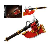 Fuleying Chainaxe Building Block Set for Adults, 2371 PCS Skull Chainsaw Battle Axe Replica Building Bricks Kit, Mechanical Warrior Weapon Prop Model, Home Office Decor, Birthday Gift for Teens