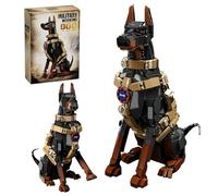 Fuleying Doberman Pinscher Building Set, 1376 Pieces Police Working Dog Building Bricks Kit, Animals Model Toy, Home Office Desk Decor, Gift for Dog & Animal Lovers