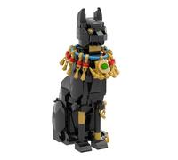 Fuleying Egyptian Pharaoh Cat Building Set for Adults, MOC Animal Building Blocks Kit, DIY Black Cat Model Toy, Home Office Decor, Gift for Birthday Christmas