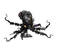 Fuleying Mechanical Octopus Building Blocks Set, 280PCS Steampunk Ocean Animals Bricks Kit, Gothic Black Octopus Model for Home Decor, for Adults Women Men