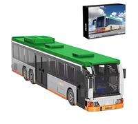 Fuleying Modern City Bus Building Blocks Set, 712 PCS Contemporary Transit Vehicle Bricks Kit, Public Bus Sightseeing Construction Model Toy, Home Office Decor, Gift for Adult Teen