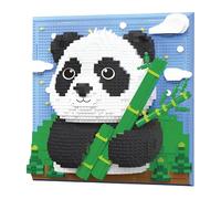 Fuleying Panda Building Blocks Set, 3D Animals Wall Art Building Kit, Micro Mini Building Bricks for Home Office, Creative Present for Adults Kids Aged 8+ (2064 PCS)
