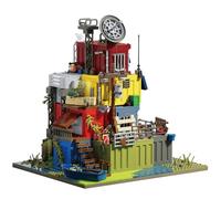 Fuleying Post Apocalyptic Survivors Base Building Blocks Set, 2859 PCS Modular Wasteland Settlement Architecture Bricks Model, Collectible City Building Toy, Desktop Decor, Gift for Adult Teen