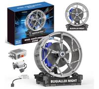 Fuleying Racing Car Wheel Hub Building Set, 548 PCS Rotating Wheel Rim Bricks Model, Technik Mechanical Brake Disk Building Kit, Collectible Desk Decor for Car Enthusiasts, Adults & Teens(96261-D)