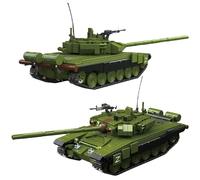 Fuleying T-90A Main Battle Tank Building Set for Adults, 1200 PCS Modern Military Tank Building Bricks Toy, Collectible Russian Army Weapon Vehicle Model, Birthday for Military Lover