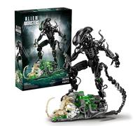 Fuleying Xenomorph Building Blocks Set, Xenomorph Action Figure Building Sets for Adults with Support Base and Facehugger, Alien Monster Horror Gifts for Fans Friends Birthday(958PCS)