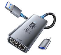 Fulfalic Video Capture Card, USB3.0 HDMI to USB C Capture Card, 4K Full 1080P60FPS HD Capture Card, for Windows Mac OS System withto Adjust PS4, Switch, Xbox1