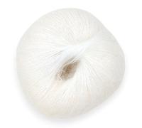 Fulffy, Premium Super Kid Mohair and Silk Lace-Weight Knitting and Crochet Yarn, 25g - Halo Kid Silk 100 Angel