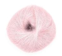 Fulffy, Premium Super Kid Mohair and Silk Lace-Weight Knitting and Crochet Yarn, 25g - Halo Kid Silk 391 Delicate Pink