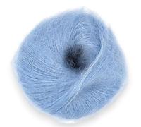 Fulffy, Premium Super Kid Mohair and Silk Lace-Weight Knitting and Crochet Yarn, 25g - Halo Kid Silk 397 Sky Blue