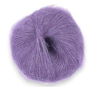 Fulffy, Premium Super Kid Mohair and Silk Lace-Weight Knitting and Crochet Yarn, 25g - Halo Kid Silk 599 Mulberry