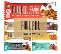 FULFIL High Protein Bars - Pick Any 12 x 55g - Pick Your Own Mix - Low Sugar Protein Snack - Chocolate Caramel, Salted Caramel, White Chocolate Cookie, Peanut & Caramel & More