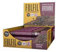 Fulfil Vitamin and Protein Bar (15 x 55 g Bars) Chocolate Brownie Flavour 20 g High Protein, 9 Vitamins, Low Sugar