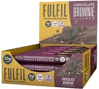 Fulfil Vitamin and Protein Bar (15 x 55 g Bars) - Chocolate Brownie Flavour - 20 g High Protein, 9 Vitamins, Low Sugar