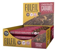 Fulfil Vitamin and Protein Bar (15 x 55 g Bars) Chocolate Caramel Flavour 20 g High Protein, 9 Vitamins, Low Sugar