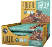 Fulfil Vitamin and Protein Bar (15 x 55 g Bars), Chocolate Salted Caramel Flavour, 20 g High Protein, 9 Vitamins, Low Sugar
