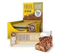 FULFIL Vitamin and Protein Bars (15 x 55 g Bars), Chocolate Hazelnut Whip Flavour, 20 g High Protein, 9 Vitamins, Low Sugar