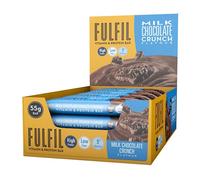 FULFIL Vitamin and Protein Bars (15 x 55 g Bars), Milk Chocolate Crunch Flavour, 20 g High Protein, 9 Vitamins, Low Sugar