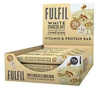 FULFIL Vitamin and Protein Bars (15 x 55 g Bars) - White Chocolate Cookies and Cream Flavour - 20 g High Protein, 9 Vitamins, Low Sugar