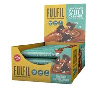FULFIL Vitamin and Protein Bars, Chocolate Salted Caramel Flavour, Up to 15g High Protein Snacks, 9 Vitamins, Low Calorie FULFIL Protein Bars, 15 x 4