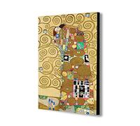 Fulfillment by Gustav Klimt - Canvas Wall Art Framed Print - Various sizes (A4 12x8 inches)
