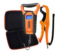 FULGATI Waterproof Digital Fish Scale Floating Fishing Scale with Lip Gripper, Fish Weighing Scales with LCD Display, Memory Storage & Summation, Carry Case Include-Fishing Gifts for Men