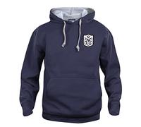 Fulham 1960s Retro Football Hoodie Embroidered Logo Navy