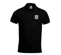 Fulham 1960s Retro Football Polo Embroidered Logo Black