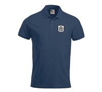 Fulham 1960s Retro Football Polo Embroidered Logo Navy