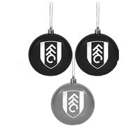 Fulham Christmas Baubles 3Pack XMAS Club Team Soccer Fans Gift