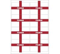Fulham England Flag Rectangular Matt Paper Stickers A4 Sheet of 8 (Each Sticker is 99mm x 68mm)
