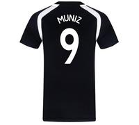 Fulham FC Boys Muniz 9 Poly T-Shirt Black 12-13 Years