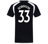 Fulham FC Boys Robinson 33 Poly T-Shirt Black 10-11 Years