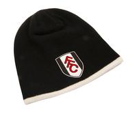 Fulham FC Men's Crest Roll Down Beanie in Black Fulham FC Black One Size