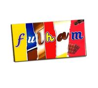 Fulham Football Club FC CHOCOLATE BAR WRAPPER Novelty Gift Present for Friends Sport Fans (Without Chocolate Bar)